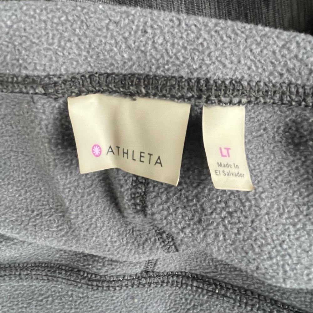 Athleta Polartec Powerlift Fleece Lined Leggings Zipper Pockets Size L Tall - Picture 4 of 5